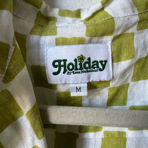 Holiday Pajama Short Set - Olive check - Picture 10 of 11